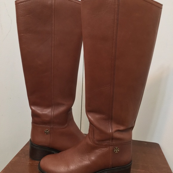 Tory Burch Dark Sepia Fulton knee High Boot Size 8M - Picture 2 of 16